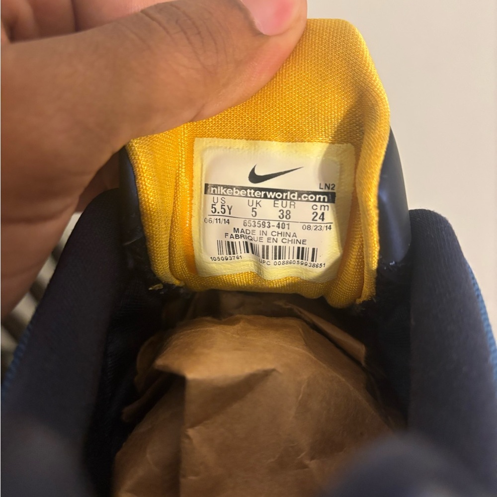 Nike Kobe 9 IX EM GS Low 'Gym Blue' Size 5.5Y Basketball Sneakers 653593 401 - Picture 5 of 8